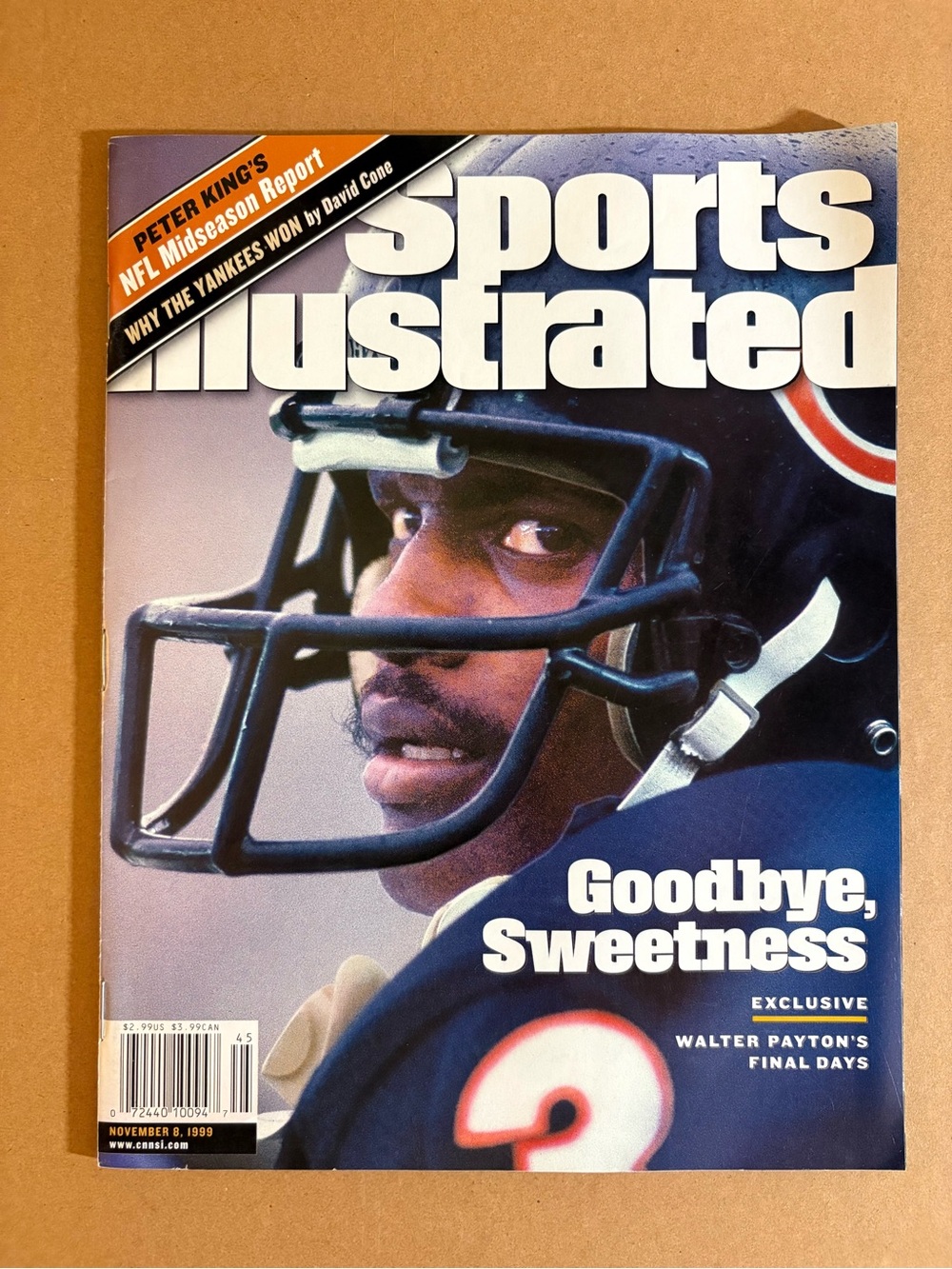 1999 Sports Illustrated Walter Payton Goodbye Sweetness Newsstand Issue